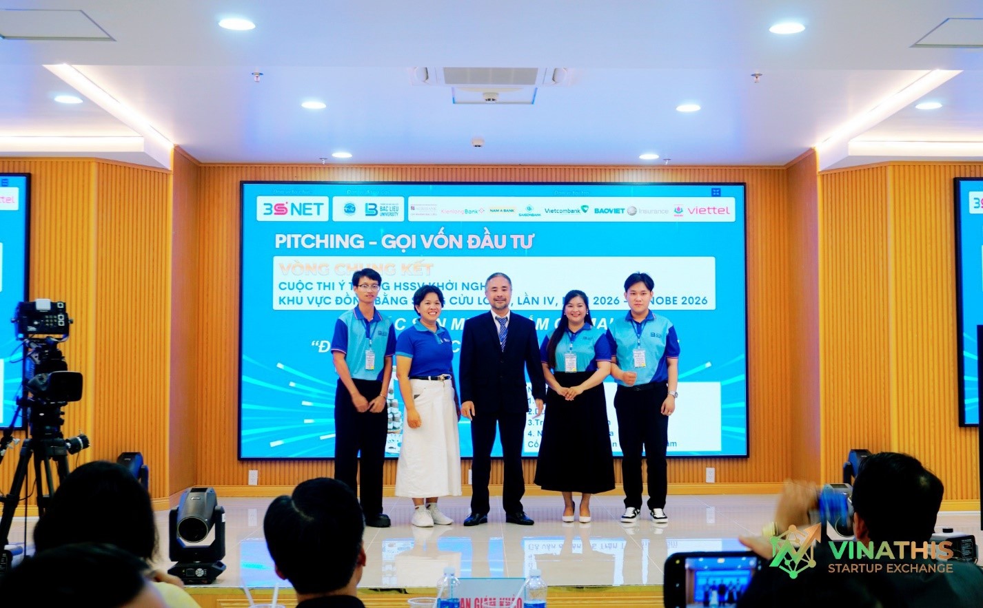 Dự án Khởi nghiệp của sinh viên Trường Đại học Bạc Liêu đã gọi vốn thành công từ nhà đầu tư Vinathis Holding tại cuộc thi INNOBE 2026